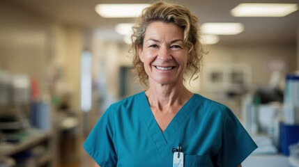 Skilled wound care nurse portraying dedication to complex patient care