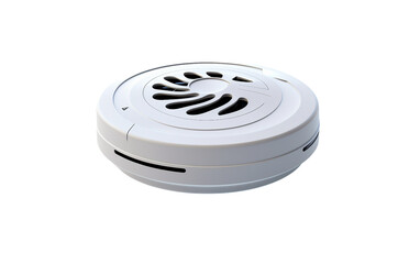 Features of Modern Wireless Smoke Alarm Isolated on Transparent Background PNG.