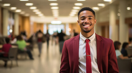 Fototapeta premium Dedicated career counselor instilling confidence in students' career choices