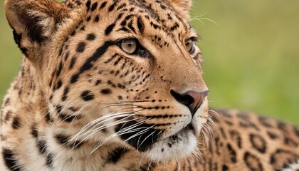 Obraz premium Leopard close-up, in a nature reserve, blurred background