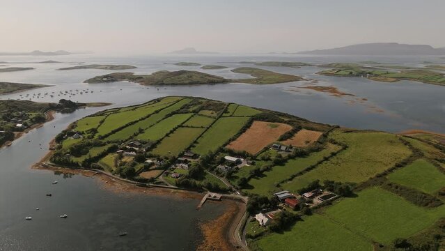 Clew bay Ireland Aerial view