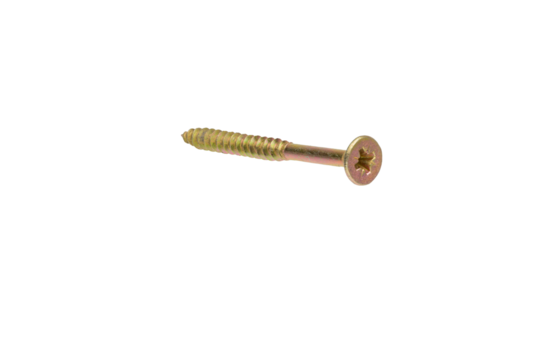 Chipboard screw partially threaded, yellow galvanised, flat head, universal screw, screws