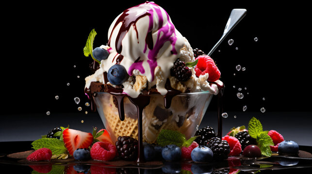 Sumptuous Ice Cream Delight Epic Food Photography