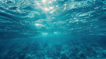 Fototapeta na wymiar underwater ocean blue turquoise sea texture background