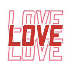 Valentine’s Day love text phrase design on plain white transparent isolated background for shirt, hoodie, sweatshirt, apparel, card, tag, mug, icon, poster or badge