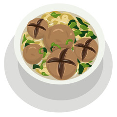 Bakso Illustration, Indonesian food