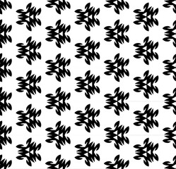 Fototapeta premium Black seamless abstract pattern. Overlay for background and backdrop. Ornamental design. PNG graphic illustration with transparent background.