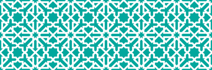 Islamic geometric pattern. Background for greeting design Ramadan Kareem colorful detail of mosaic.