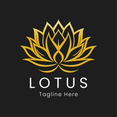 creative Luxury lotus line logo template