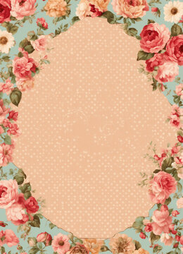wedding card decorated floral frame high resolution with minimal border vintage art