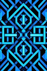 Symmetric azure line background pattern