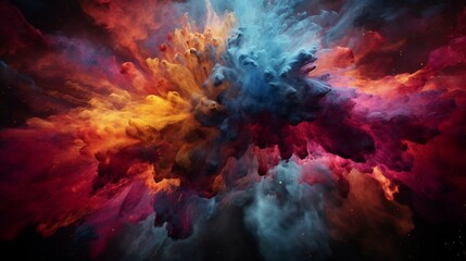 Ethereal Explosions: Hues in the Dark
