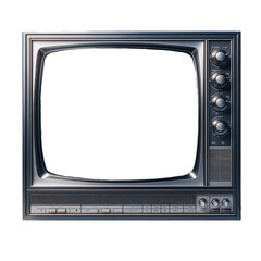 Vintage 1950s Television, Classic Retro Design, Isolated on Transparent Background