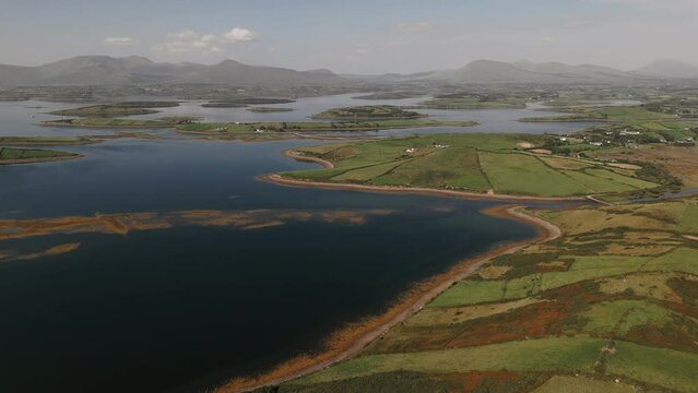 Clew bay Ireland Aerial view