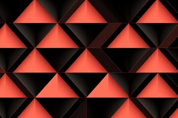 Symmetric coral and black triangle background 