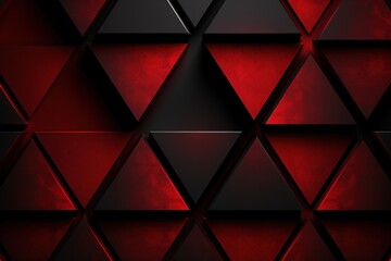Fototapeta na wymiar Symmetric crimson and black triangle background 