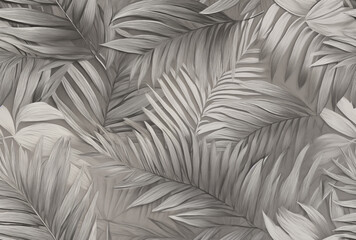 beige grey vintage floral branch leaves on fabric wallpaper seamless pattern