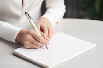 Paper Poetry: Female Hands Craft Expressive Words on White Background