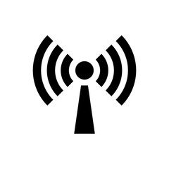 WiFi Network Tower Signal Symbol Isolated Icon