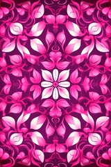 Symmetric fuchsia square background pattern 