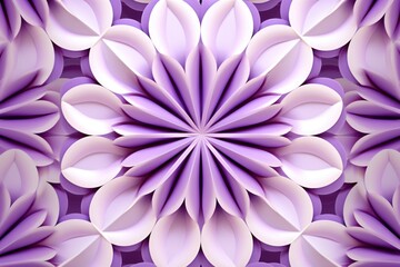 Symmetric lavender and white circle background pattern 