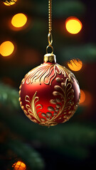Holiday Magic: A sparkling delight of New Year's joy and Christmas spirit created by AI