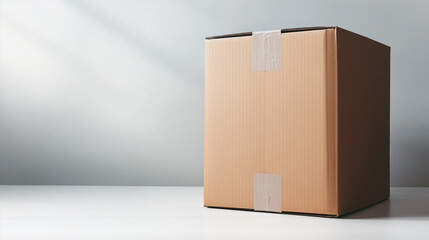 From Shipping to Storage, Sealed Cardboard Box, Cardbox Parcel Ready for Transportation, Generative AI