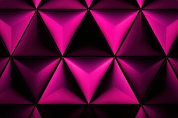 Symmetric magenta and black triangle background pattern 