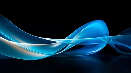 blue cyan light painting on simple background Isolated
