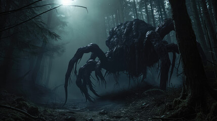 Monster spider dark forest