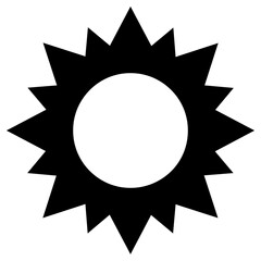 sun icon, vector illustration, simple design, best used for web, banner or presentation