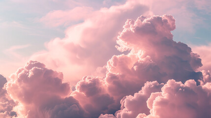 Pink aesthetic wallpaper with the clouds in sky