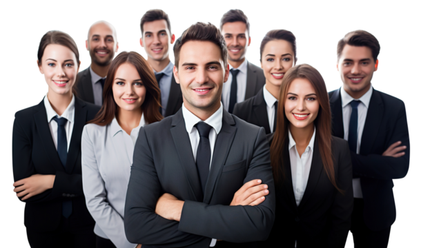 Business people team, cut out