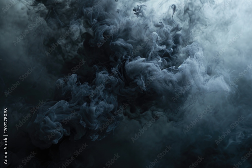 Canvas Prints A black and white photo capturing smoke in the air. Suitable for various creative projects