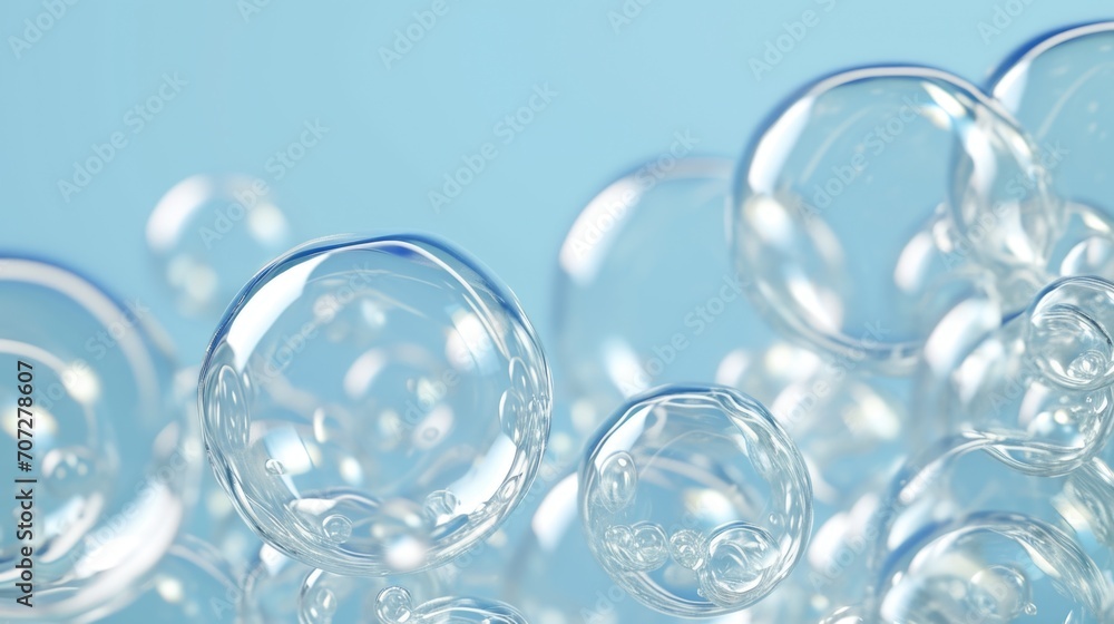 Poster Bubbles floating in the air, perfect for adding a touch of whimsy and playfulness to any project