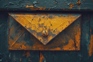 A detailed view of a rusted metal object. This image can be used to illustrate decay, industrial history, or vintage aesthetics