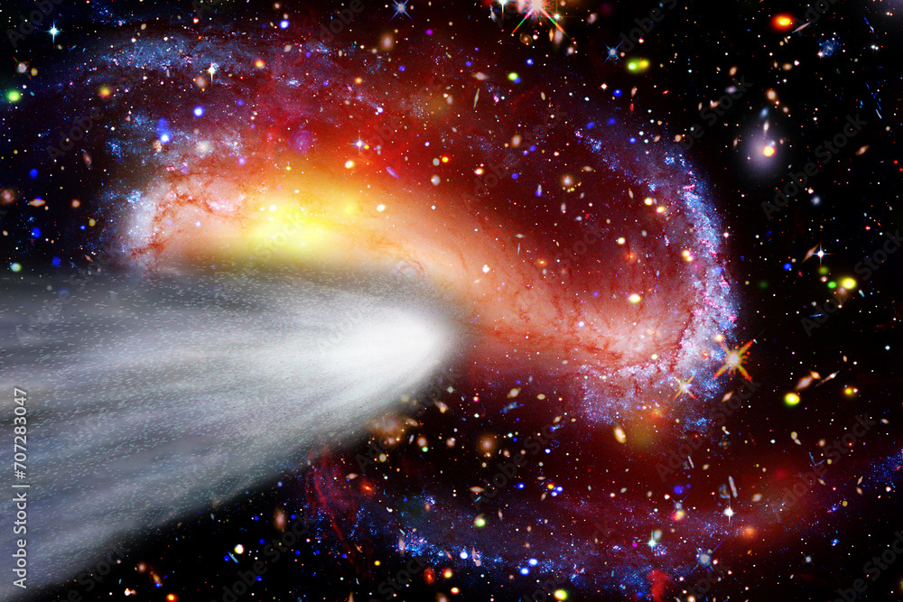 Canvas Prints comet in space. the elements of this image furnished by nasa.