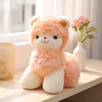 A Children's Cute Alpaca Plush Toy, Soft Stuffed Animal Doll Decor, Perfect as a Soft Toy or Stuffed Animal Pillow for Home Decor and Kids' Birthday or Festival Gifts