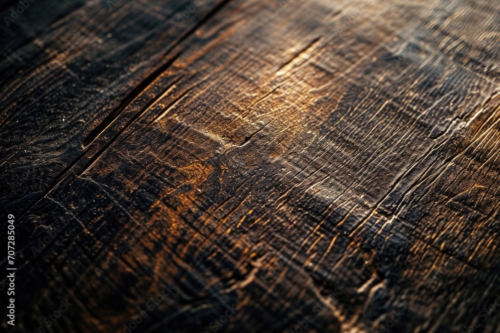 Poster a close-up view of the wooden surface of a table. can be used for various purposes