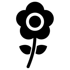 flower icon, vector illustration, simple design, best used for web, banner or presentation
