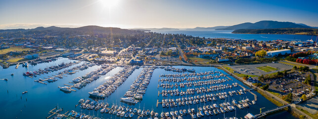 Anacortes Marina Ariel view from drone