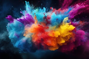 Obraz na płótnie Canvas Colorful powder explosion