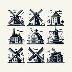 illustration of a windmill