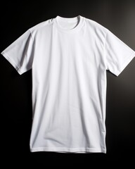a solid white t-shirt on an isolated background with studio lighting isolated
