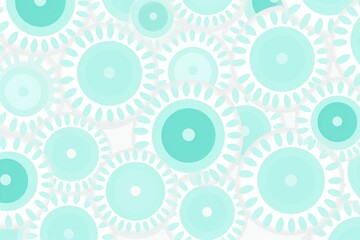 Turquoise repeated soft pastel color vector art circle pattern 