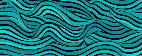 Turquoise repeated line pattern 