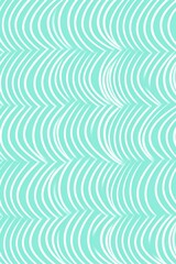 Fototapeta na wymiar Turquoise repeated soft pastel color vector art line pattern 
