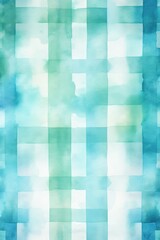 Turquoise vintage checkered watercolor background
