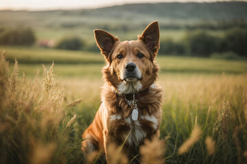 german shepherd dog in the field