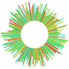 Obraz premium Abstract colorful circle technology digital frame. 